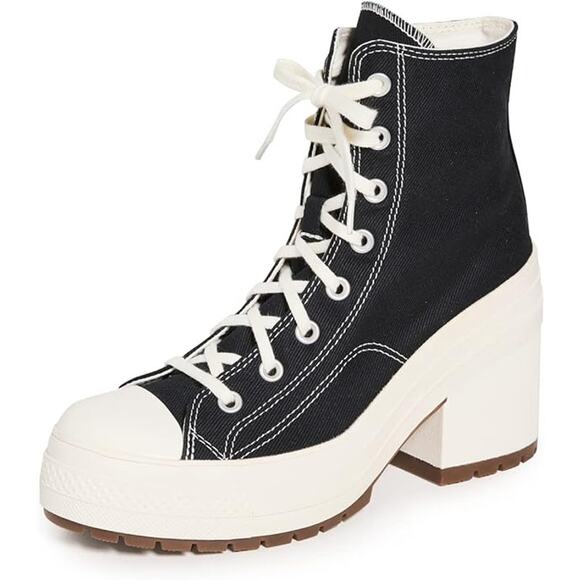 NWT Converse Women's Chuck 70 Heel Sneakers, Black/Egret, 9.5 Medium US - Picture 1 of 4
